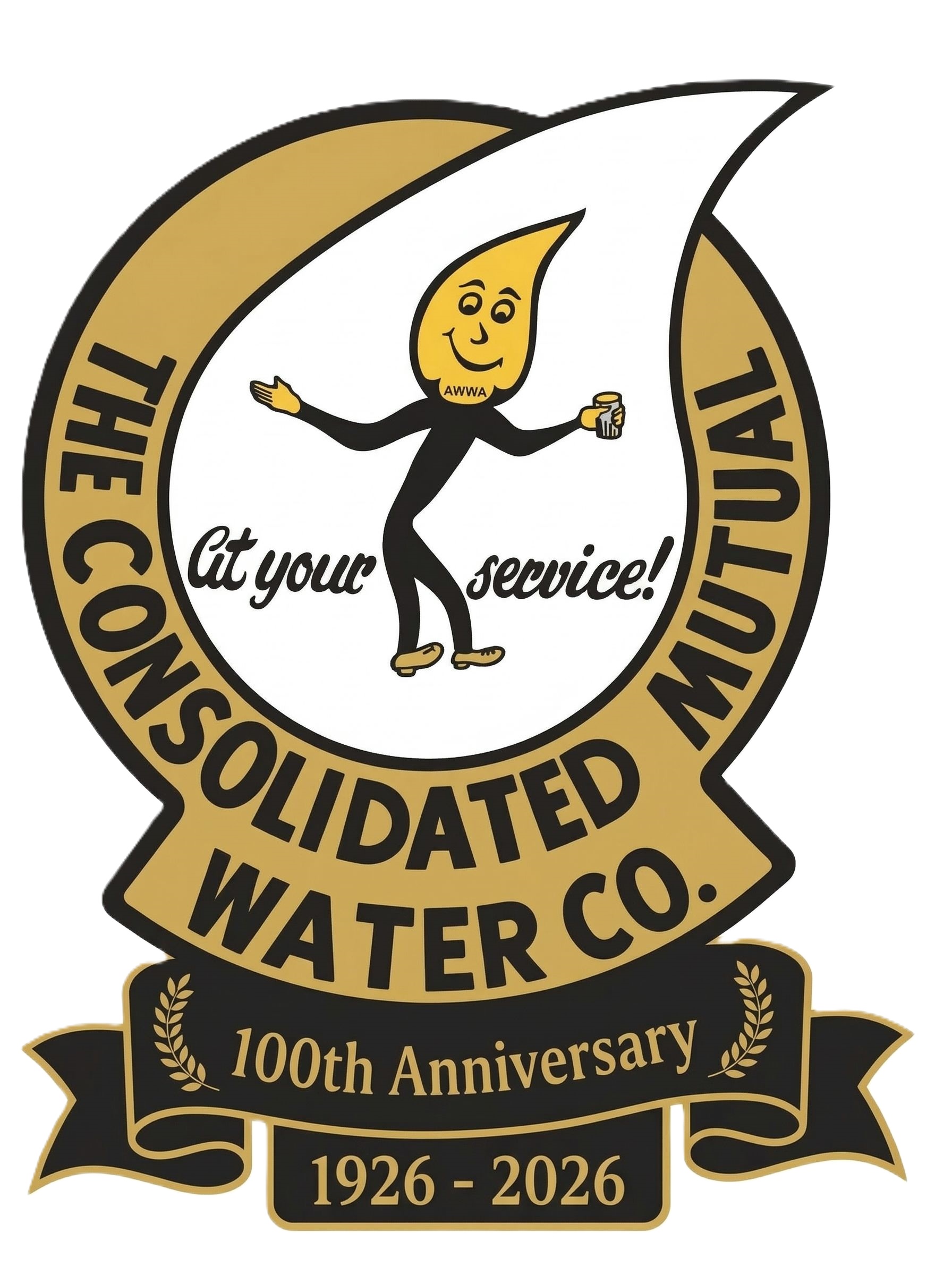 100th Anniversary badge — 1926 to 2026