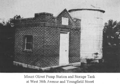Mount Olivet Pump Station and Storage Tank at West 38th Avenue and Youngfield Street