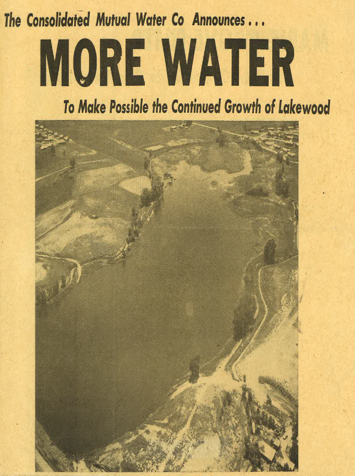 Cover of the More Water booklet published in 1957